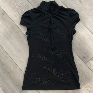 EXPRESS black keyhole turtleneck top